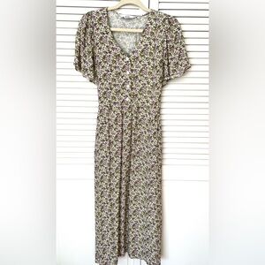 & Other Stories Flutter-Sleeve Midi Dress, Lavender, Size 4